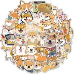 12 Sticker Chó ShiBa Sticker Dễ Thương Chống Nước, Decal Dán Mũ Bảo Hiểm, Vali, Đàn, Laptop - Cắt Sẵn - Ảnh 9