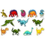 Set 12 Sticker Khủng long cắt sẵn Khổ A5 Dễ Thương Chống Nước,Decal Dán Mũ Bảo Hiểm,Vali,Tivi, Đàn, Laptop - Cắt Sẵn - Ảnh 2