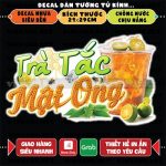 Decal TRÀ TẮC trang trí quán nước, dán tường, tủ kiếng chống nước, đã cắt bế sẵn khổ A4- LỘT KHÔNG ĐỂ LẠI KEO - Ảnh 2