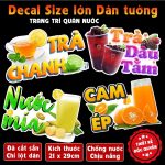 Decal ĐÁ XAY trang trí quán nước, dán tường cửa tủ kính, xe đẩy, chống nước chịu nắng khổ A4 21x29cm, cắt bế sẵn - Ảnh 2