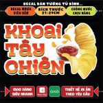 Decal KHOAI TÂY CHIÊN dán trang trí tường, chống nước không bay màu,dán tủ, dán kính,xe đẩy,laptop-cắt bế sẵn Decor Decor Phòng