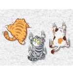 (SET 3 CON MÈO CÀO) Miếng dán xe Sticker chống nước mèo vui nhộn dán trang trí ô tô xe máy, cửa kính, bàn tủ tường... - Ảnh 6