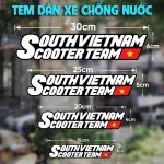 Tem logo Decal SOUTHVIETNAM, Sticker dán tay ga, che vết xước ô tô xe máy 15-30cm