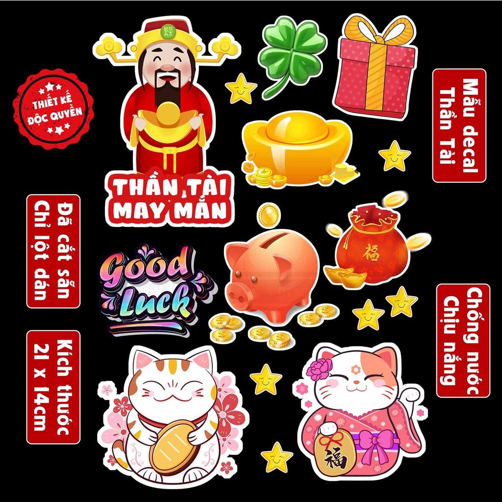 41214deac911407296494e904f404301tplv-o3syd03w52-origin-jpeg.jpeg Poster decal THẦN TÀI CUTE trang trí quán nước, dán tường, tủ kính,cao cấp chống nước- A5 cắt sẵn chỉ cần lột dán Decor Đồng - Ảnh 1