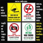Decal Cấm Hút Thuốc,Sticker Biển Báo Không Hút Thuốc, bỏ rác vào thùng, dùng ch0 Công Ty, Nơi Công Cộng, Chống thấm nước Decor Đồng