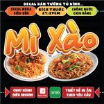 DECAL Mì Xào - Trang Trí Quán Nước, Xe Đẩy, Tường, Tủ Kính với Thiết Kế Độc Đáo, chống nước cao cấp, Cắt Bế Sẵn Khổ A4 Decor Đồng