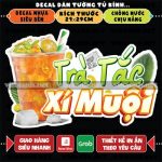 Decal TRÀ TẮC trang trí quán nước, dán tường, tủ kiếng chống nước, đã cắt bế sẵn khổ A4- LỘT KHÔNG ĐỂ LẠI KEO - Ảnh 4