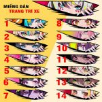 Decal PVC chống thấm nước, chống phai màu 3D cho xe máy Ô TÔ, kích thước 29cm - Nhãn Dán, Sticker - Ảnh 3