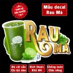 Poster decal RAU MÁ trang trí quán nước, dán tường, tủ kính,cao cấp chống nước- A4 cắt sẵn chỉ cần lột dán