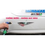 Decal tem dán xe máy oto 3D che vết xước, chống nước, chống bay màu, 29cm - Ảnh 2