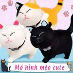 HÀNG CÓ SẴN-Mô hình mèo cute bộ 3 con trang trí PC, bàn học cực cute hột me Decor Decor Phòng