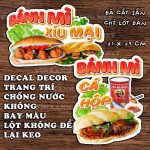 Poster decal BÁNH MÌ ỐP LA trang trí quán nước, dán tường, tủ kính,cao cấp chống nước- A4 cắt sẵn chỉ cần lột dán - Ảnh 3
