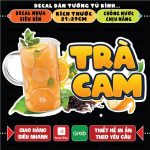 Poster decal NƯỚC CAM ÉP trang trí quán nước, dán tường, tủ kính,cao cấp chống nước- cam ép A4 cắt sẵn chỉ cần lột dán Decor Đồng - Ảnh 3