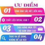 Decal miếng dán TẠP HÓA trang trí quán nước, dán tường, tủ kiếng, chống nước, đã cắt bế sẵn khổ 21X29CM Decor Đồng - Ảnh 6