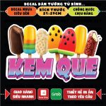 Decal KEM LY poster trang trí quán nước, dán tường, tủ kính, xe đẩy, chống nước, đã cắt bế sẵn khổ A4 Decor Đồng - Ảnh 2