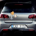 (SET 3 CON MÈO CÀO) Miếng dán xe Sticker chống nước mèo vui nhộn dán trang trí ô tô xe máy, cửa kính, bàn tủ tường... - Ảnh 2