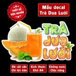 Poster decal TRÀ DƯA LƯỚI trang trí quán nước, dán tường, tủ kính,cao cấp chống nước- A4 cắt sẵn chỉ cần lột dán Decor Đồng