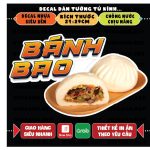 Decal BÁNH BAO - BÁNH GIÒ dán trang trí tường,xe đẩy, chống nước không bay màu,LỘT KHÔNG ĐỂ LẠI KEO-cắt bế sẵn