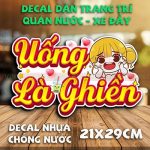 ĂN LÀ MÊ decal trang trí quán nước, dán tường, tủ kính,cao cấp chống nước- 21x29cm cắt sẵn chỉ cần lột dán - Ảnh 2