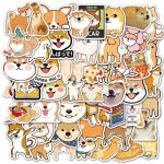 12 Sticker Chó ShiBa Sticker Dễ Thương Chống Nước, Decal Dán Mũ Bảo Hiểm, Vali, Đàn, Laptop - Cắt Sẵn - Ảnh 3