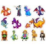 Set 12 Sticker Khủng long cắt sẵn Khổ A5 Dễ Thương Chống Nước,Decal Dán Mũ Bảo Hiểm,Vali,Tivi, Đàn, Laptop - Cắt Sẵn - Ảnh 3