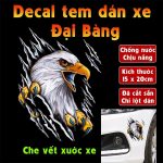 Decal tem dán Xe máy,tường,tủ,kính 15x20cm che vết xước chống nước chịu nắng hình đại bàng trang trí Nhãn Dán Sticker