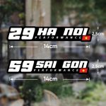 Tem dán xe 63 tỉnh thành Việt Nam, Performance, miếng dán chống thấm nước, không bay màu