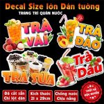 Decal sưɑ~ ĐẬU NÀNH trang trí quán nước, dán tường, tủ kiếng chống nước, đã cắt bế sẵn khổ A4 - Ảnh 2