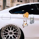 (SET 3 CON MÈO CÀO) Miếng dán xe Sticker chống nước mèo vui nhộn dán trang trí ô tô xe máy, cửa kính, bàn tủ tường... - Ảnh 3