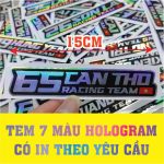 Tem HOLOGRAM 7 màu chuyển sắc Performance Chống nước cao cấp, không bay màu, cắt sẵn lột dán 15cm